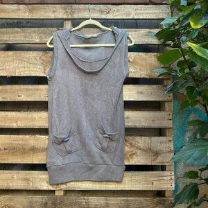 Sleeveless Knit Hoodie Tunic / Sweater Vest